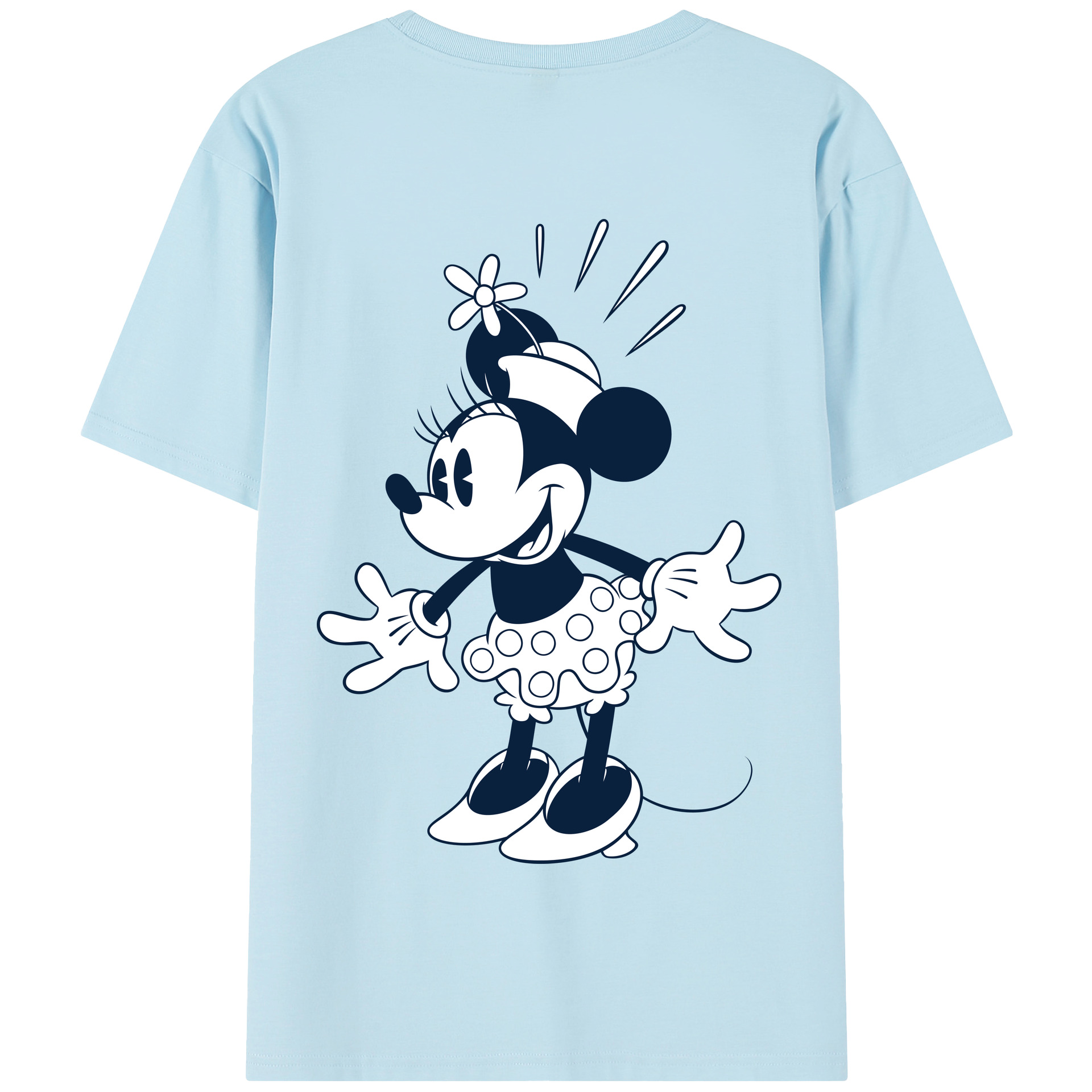 （画像用） ミッキーマウス Mickey Mouse 綿100％半袖Tシャツ（背面プリント）